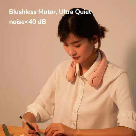 JISULIFE Ventilateur de Cou Portable : Fraîcheur 360° Mains Libres, Batterie Longue Durée