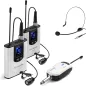 Alvoxcon TG220S: Micro Cravate Sans Fil Double - Son Pro, Liberté Totale!