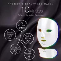 Masque LED Visage et Cou Sans Fil Project E Beauty : Rajeunissement et Soin à Domicile