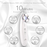 Project E Beauty : Masseur Facial LED Portable Anti-Âge, Raffermissant & Revitalisant