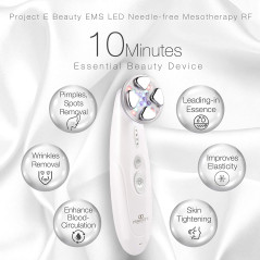 Project E Beauty : Masseur Facial LED Portable Anti-Âge, Raffermissant & Revitalisant