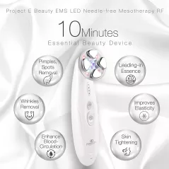Project E Beauty : Masseur Facial LED Portable Anti-Âge, Raffermissant & Revitalisant