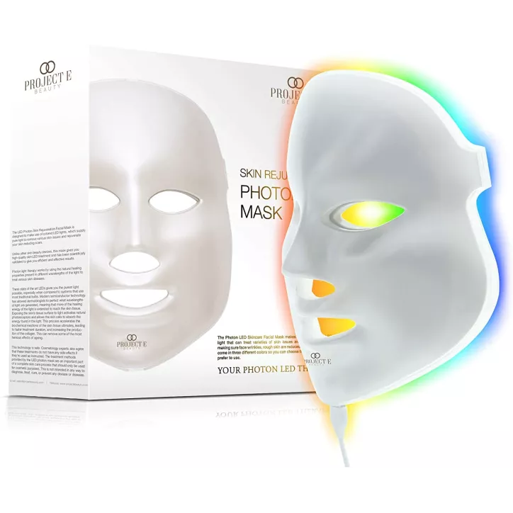 Project E Beauty : Masque Photon LED 7 Couleurs - Rajeunissement de la peau à domicile!
