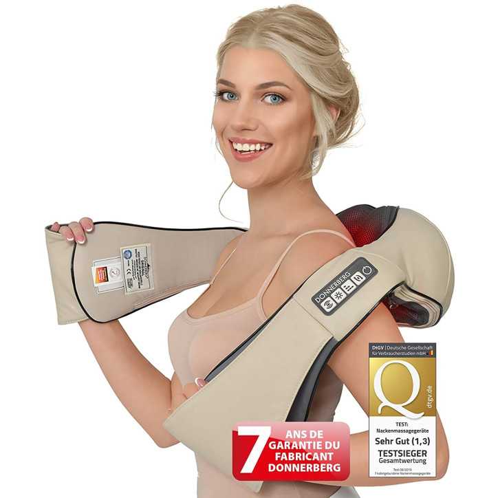 Donnerberg Shiatsu Neck & Back Massager: Deep Tissue Relief with Heat - 7 Year Warranty!