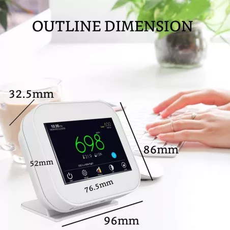 GZAIR Moniteur de Qualité de lAir Intérieur : Respirez un Air Sain et Pur !