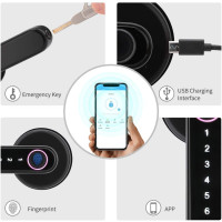 Laxre Smart Lock: Fingerprint & Bluetooth Keyless Entry - Secure Your Home Today!