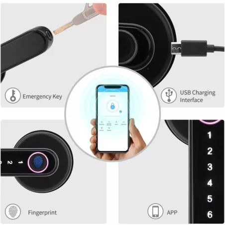 Laxre Serrure Intelligente Bluetooth à Empreinte Digitale: Sécurité et Simplicité pour Votre Maison