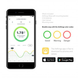 Détection de Radon Intelligente - Moniteur Airthings Wave 2ème Gén