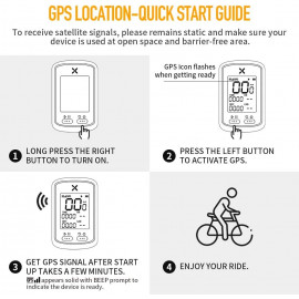 GPS Vélo XOSS G+: Suivi Précis, Étanche, Compatible Bluetooth