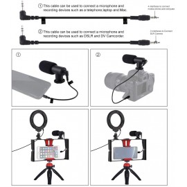 PULUZ Smartphone Video Rig Kit with Microphone, Light, and Tripod