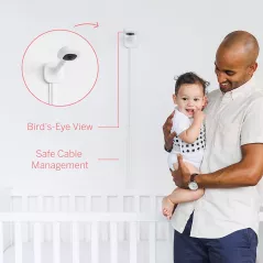 Nanit Pro: Système de Surveillance Bébé Complet – Sommeil, Respiration & Croissance en HD