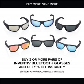 Inventiv Bluetooth Sunglasses: Hands-Free, Polarized, and UV Protected