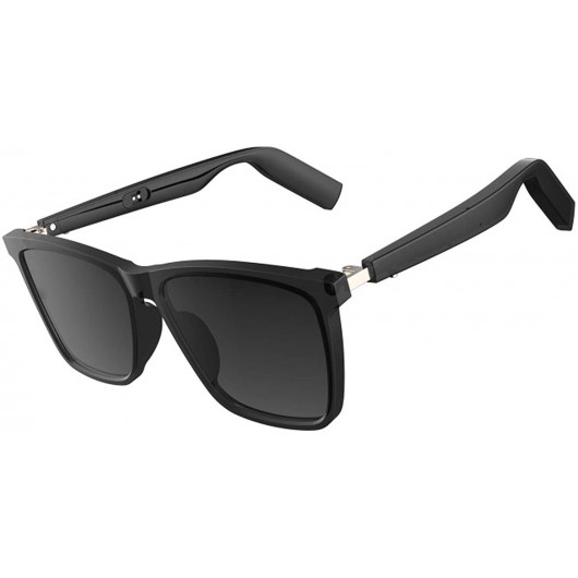 WGP Smart Glasses Wireless Bluetooth Sunglasses Open Ear Audio Driving Sunglasses Speaker Outdoor Glasses Bluetooth Compatible for All Smart Phones Black 