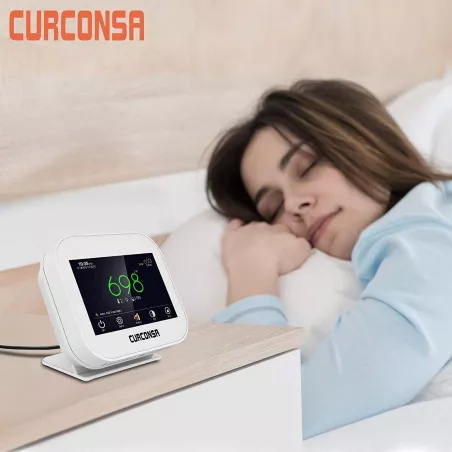 CURCONSA: Votre Allié pour un Air Sain! Moniteur CO2, Température & Humidité