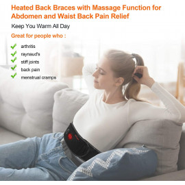 Relief from Back Pain with Heating & Massage Pad