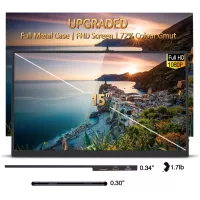 Écran Portable ZSCMALLS 15.6 Full HD: Votre Bureau Mobile Ultime! USB-C & HDMI