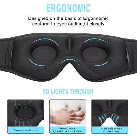 Masque de Sommeil Bluetooth COLIFRSC : Musique, Confort et Relaxation Ultime pour des Nuits Paisibles