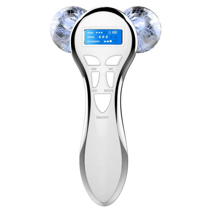 Yeamon 4D Facial Roller: Microcurrent Face Massager for Lifting, Toning & Anti-Aging