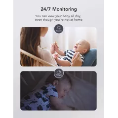 Nooie Moniteur Bébé 1080p: Audio Bidirectionnel, Vision Nocturne – Surveillez Bébé en Toute Sérénité!