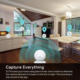 Caméra de sécurité Kasa Smart Home : Vidéo HD, Détection de Mouvement, Audio Bidirectionnel