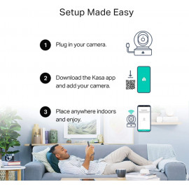 Caméra de sécurité Kasa Smart Home : Vidéo HD, Détection de Mouvement, Audio Bidirectionnel