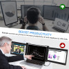 Vodzsla, two laptop monitors