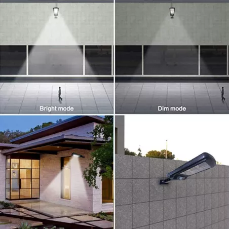 Brightscape: Lampe Solaire de Sécurité Extérieure avec Détecteur de Mouvement & Télécommande