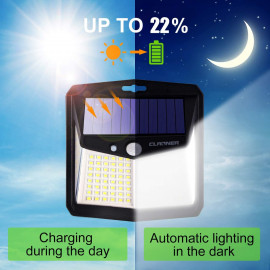 Lumière de Sécurité LED Solaire pour Extérieur - Étanche et Sans Fil