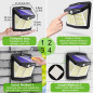 Lampe Solaire de Sécurité LED Claoner : Éclairage Extérieur Sans Fil, Détection de Mouvement & Étanchéité