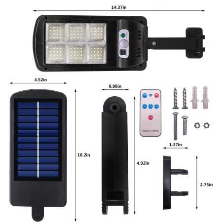 Sécurité Solaire Extérieure: Projecteur 96 LED avec Détecteur de Mouvement & Télécommande – Illuminez Votre Espace!
