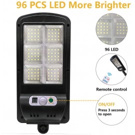 Lumière de sécurité solaire extérieure 96-LED avec télécommande