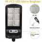 Sécurité Solaire Extérieure: Projecteur 96 LED avec Détecteur de Mouvement & Télécommande – Illuminez Votre Espace!