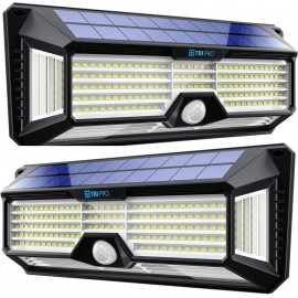 Projecteur LED solaire 2500lm lumineux - Éclairage de sécurité étanche