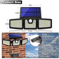 AmeriTop 800LM Solar Security Lights: 270° Wide-Angle Motion Sensor - Protect Your Home!