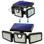 AmeriTop Lumière Solaire 800LM: Sécurité Optimale avec Détecteur de Mouvement 270°!
