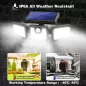 AmeriTop Lumière Solaire 800LM: Sécurité Optimale avec Détecteur de Mouvement 270°!