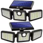 AmeriTop Lumière Solaire 800LM: Sécurité Optimale avec Détecteur de Mouvement 270°!