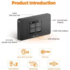 GlocalMe DuoTurbo : Votre WiFi Mobile 4G LTE Ultra-Rapide, Partout dans le Monde!