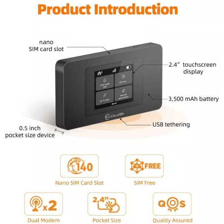 GlocalMe DuoTurbo : Votre WiFi Mobile 4G LTE Ultra-Rapide, Partout dans le Monde!