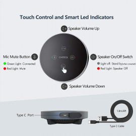 CMTECK Speakerphone - Noise Reduction USB Microphone