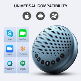 eMeet Lunalite Bluetooth Speaker: 360° Voice Pickup-USB-C Connectivity