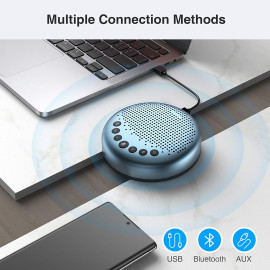 Haut-parleur Bluetooth eMeet Lunalite: Capture 360°-Connectivité USB-C