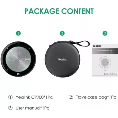 Yealink CP700: Haut-Parleur Bluetooth Portable Certifié Teams - Son Impeccable Partout!