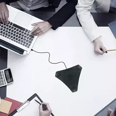 Haut-Parleur Conférence USB : Son Clair à 360°, Réduction de Bruit, Idéal Télétravail & Réunions