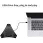 Haut-Parleur Conférence USB : Son Clair à 360°, Réduction de Bruit, Idéal Télétravail & Réunions