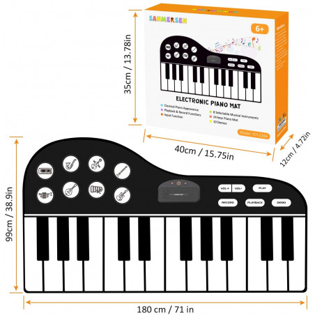 M Sanmersen Piano Mat, the 71'' musical mat