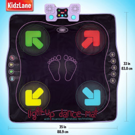 Tapis de Danse Kidzlane Sans Fil – Jeu Lumineux pour Enfants Actifs