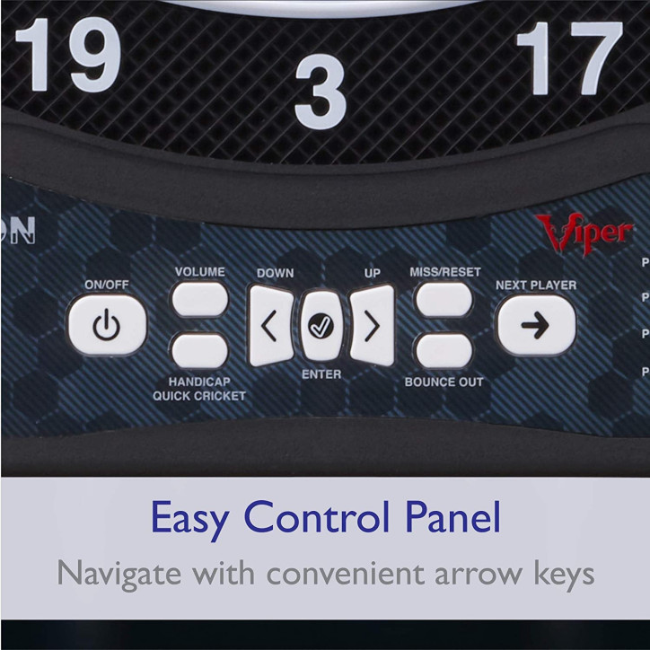 Viper Ion Electronic Dartboard: Light Up Your Game Night! 48 Games, Thin Spider