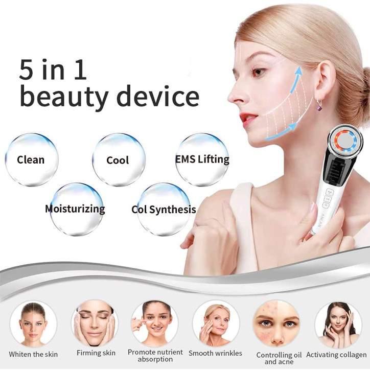 ANLAN Facial Massager: EMS Lifting, Red Light Therapy, & Hot/Cold Skin Rejuvenation