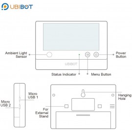 Thermomètre UbiBot WS1 Pro, le dispositif hygromètre et thermomètre...